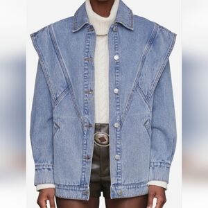 Avec Les Filles Vintage Blue Denim Jacket